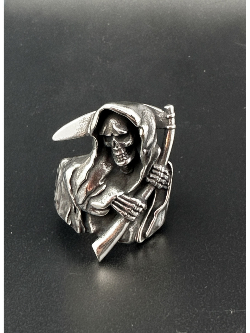Death Skull Men's Stainless Steel Ring Size 9